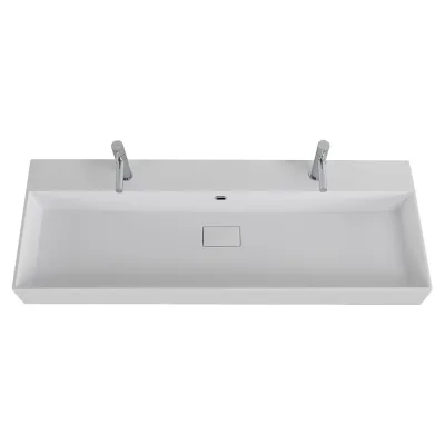 Раковина из искусственного мрамора Cezares Bianco opaco, 121x45x11.5 50314