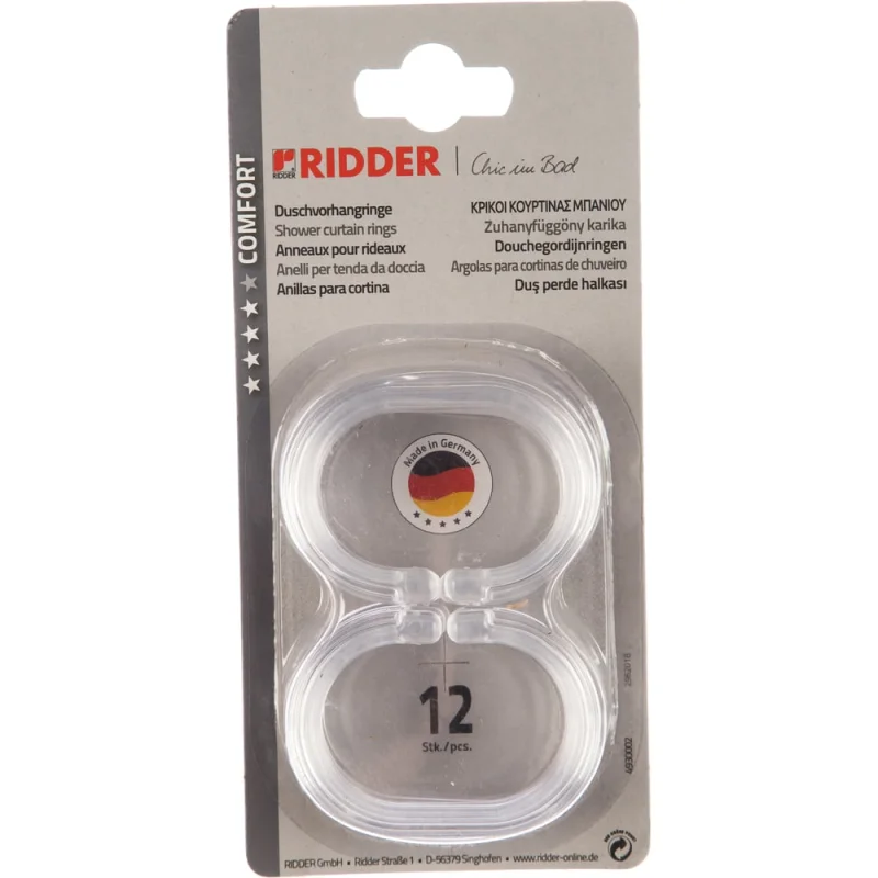 Кольца для штанги RIDDER комплект 12 шт прозрачный 49300