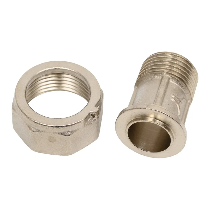 Штуцер с накидной гайкой, с ушком для пломбы PRO AQUA 1/2x3/4 18-m15x