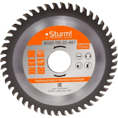 Пильный диск, Sturm 9020-115x22x48T размер 115x22x48 зубов 9020-115-22-48T