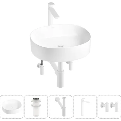 Набор Wellsee 5 в 1 Belle Spa 2.0 накладная раковина 45x42 см 20212536R