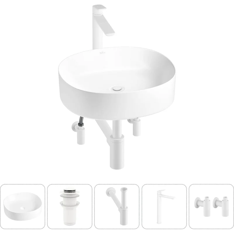 Набор Wellsee 5 в 1 Belle Spa 2.0 накладная раковина 45x42 см 20212536R