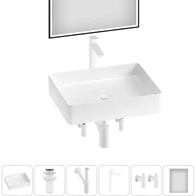 Акционный набор Wellsee 6 в FreeDom 2.0 накладная раковина 51x40 см 20217910R