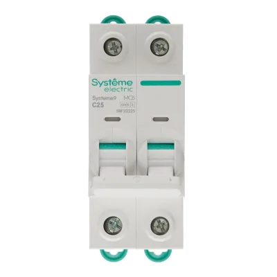 Автоматический выключатель модульный Systeme Electric Systeme9 2P 25А тип C 6 кА 400 В (S9F22225)