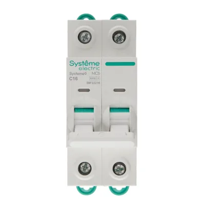 Автоматический выключатель модульный Systeme Electric Systeme9 2P 16А тип C 6 кА 400 В (S9F22216)