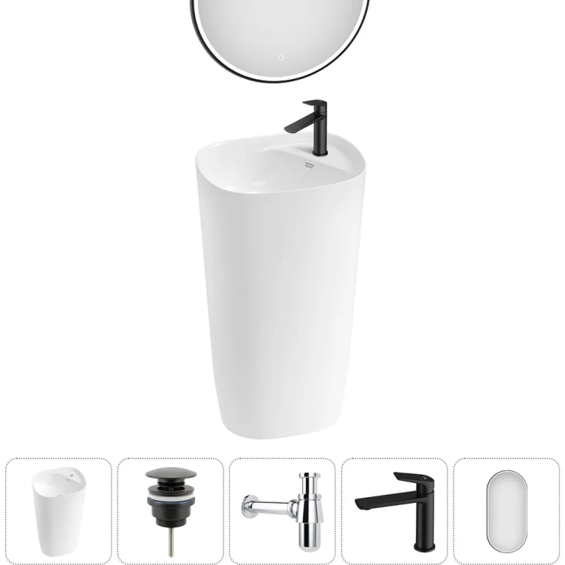 Комплект Wellsee 5 в 1 Lavinia Boho Bathroom Sink напольная раковина 50x45x88,5 см 33 20219402R
