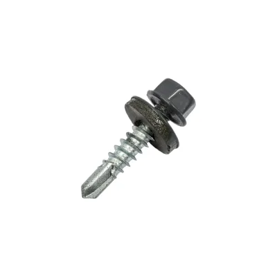 Кровельный саморез КРЕП-КОМП 5,5x25, RAL7024, серый графит, 250 шт. ск55257024кф
