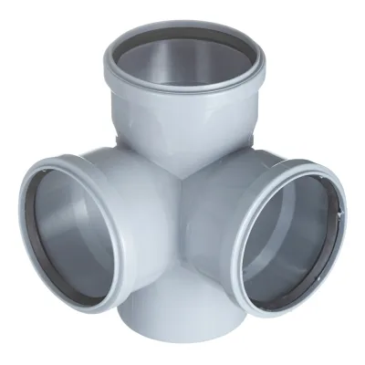 Крестовина Valfex d110х110х110 мм 87° пластиковая двухплоскостная для внутренней канализации (28110110)