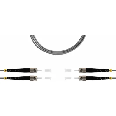 Оптический патч-корд TopLAN дуплексный, ST/PC-ST/PC, DPC-TOP-OM1-ST/P-ST/P-120