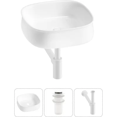 Комплект 3 в 1 Lavinia Boho Bathroom Sink накладная раковина 42x42 см 3331108 20215451R
