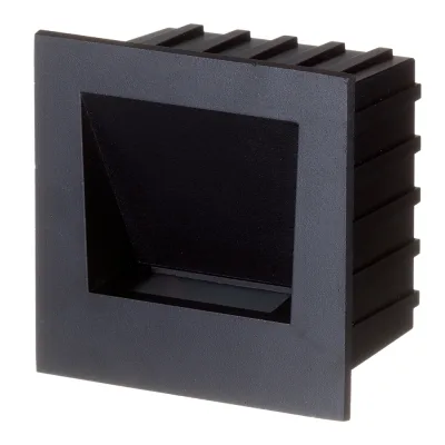 Подсветка для лестниц встраиваемая светодиодная черная 3 Вт 4000К IP65 Feron (41161)