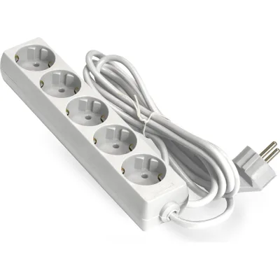 Удлинитель ExeGate ECE-5-1.8W 5 евророзетки с заземлением, 1.8м, белый 285821