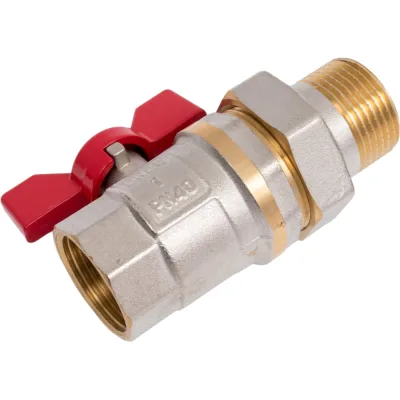 Кран шаровой Doron 1" В-Н бабочка с американкой (5/40) 003630