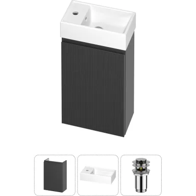 Комплект подвесной тумбы с раковиной для ванной и туалета Wellsee WC Area в наборе 3 в 1 20216832R