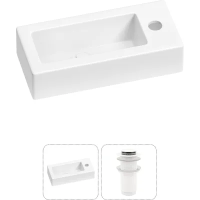 Комплект Wellsee 2 в 1 Lavinia Boho Bathroom Sink накладная/подвесная раковина 37x18 см 20215856R