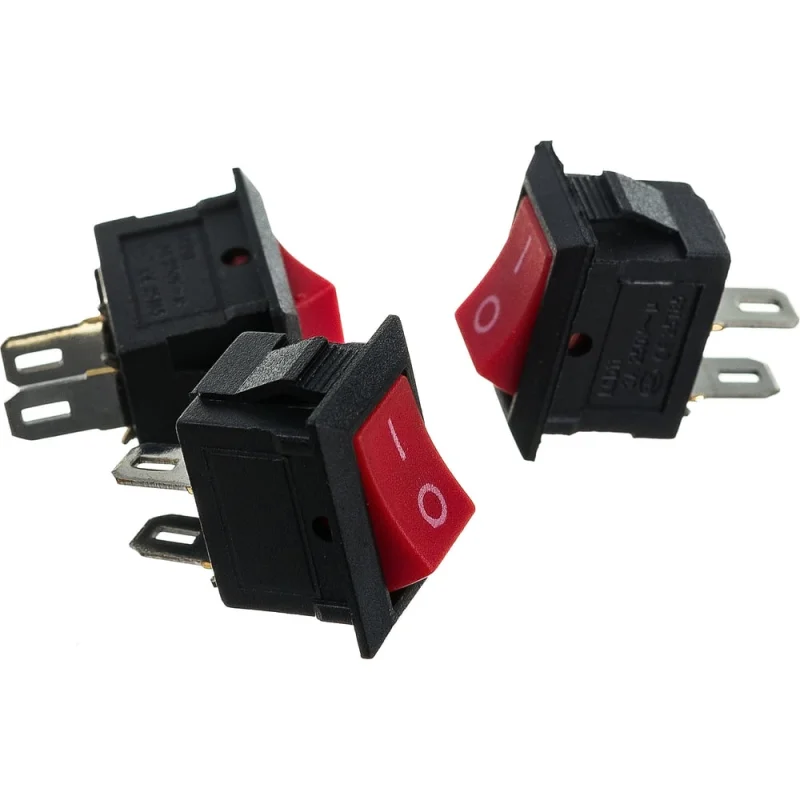 Клавиша Nord-Yada 250V 3А Micro красная (2контакта) ON-OFF (2шт в упаковке) 905464