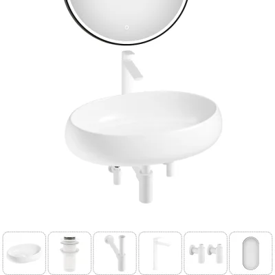 Комплект Wellsee 6 в 1 Lavinia Boho Bathroom Sink накладная раковина 60x40 см 3331109 20219268R