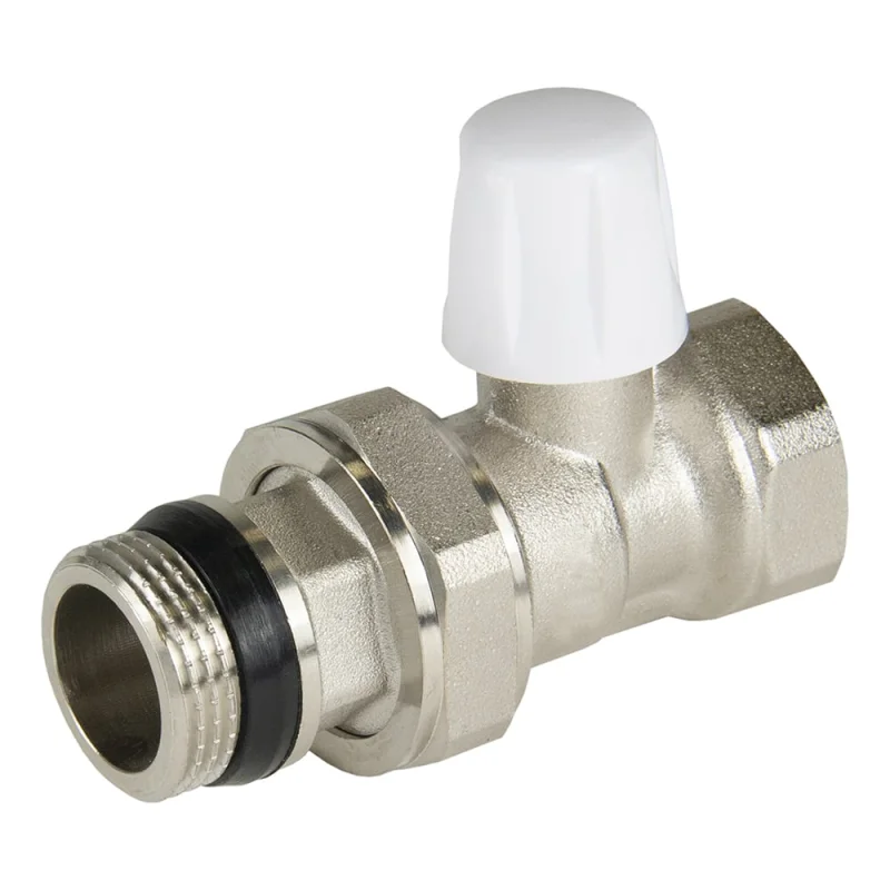 Запорный клапан для радиатора СТМ прямой (с уплотнительным кольцом) 1/2" CTM ТЕРМО CARSVLS12