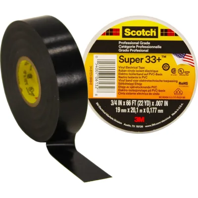 Лента изоляционная высшего класса 3М Scotch Super 33+, 19 мм х 20 м х 0,18 мм SCOTCH SUPER 33 19MM