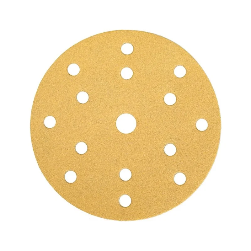 Шлифовальный круг Interflex Gold AP215C 150 мм, на липучке, 15 отверстий, Р100 3127103315