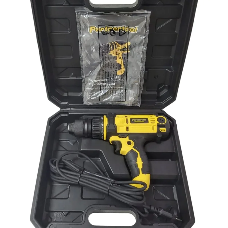 Дрель шуруповерт электрический PARTNERTOOL PED-1000/2-13 SET