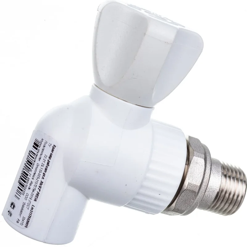 Шаровый кран для радиатора LAMMIN PREMIUM PPR угловой, 20х1/2" Lm31176020015