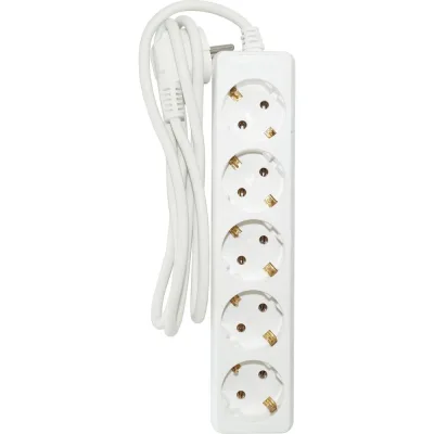 Удлинитель Jilion U-5g-1.5m-Z-c с 5 евророзетками (с/з) 1.5 м SIMPLE 9534055
