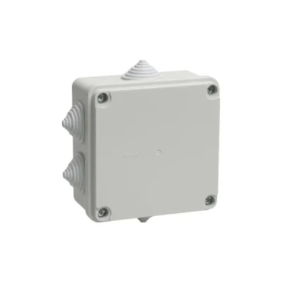 Распаечная коробка IEK 100x100x50, IP55, КМ41234, 6 гермовводов, ИЭК UKO11-100-100-050-K41-55