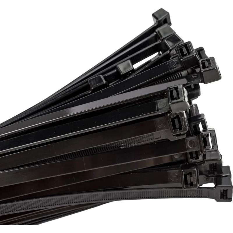 Нейлоновые стяжки FORTISFLEX КСС 9х760 черный 100 штук 59158