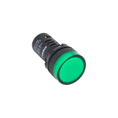Лампа ANDELI AD16-22DS матрица, d22мм, 220В DC, зеленый ADL10-150