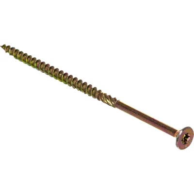 Саморез по дереву HIMTEX проф. желт. потай Torx 25 5x120 100 шт. 05120Fh