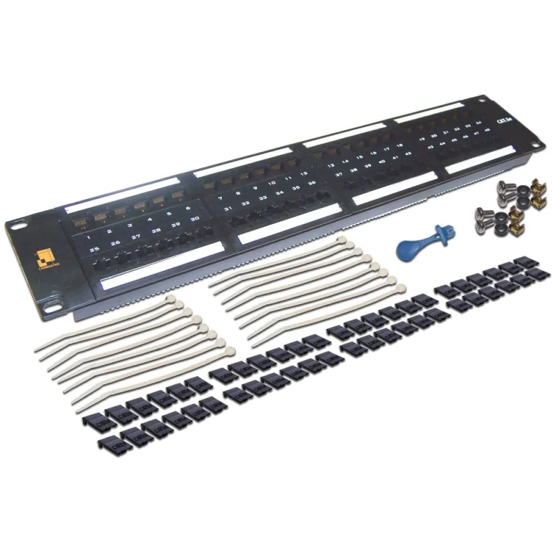 Патч-панель LANMASTER 19", 48 портов RJ-45, категория 5e, UTP, 2U, LAN-PPL48U5E