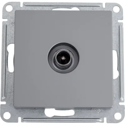 Розетка TV Systeme Electric AtlasDesign Сталь оконечная 1DB, механизм SE ATN000991