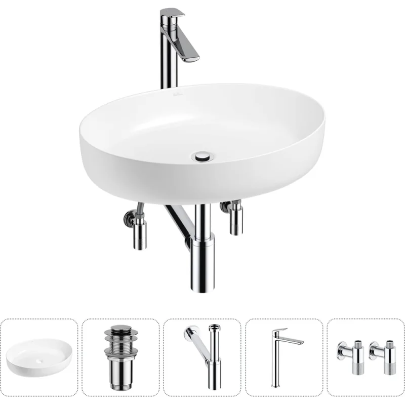 Набор Wellsee 5 в 1 Belle Spa 3.0 накладная раковина 55x41 см 20212673R