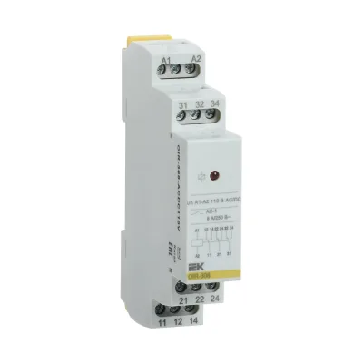 Промежуточное реле IEK OIR 3 контакта, 8А, 110В, AC/DC OIR-308-ACDC110V
