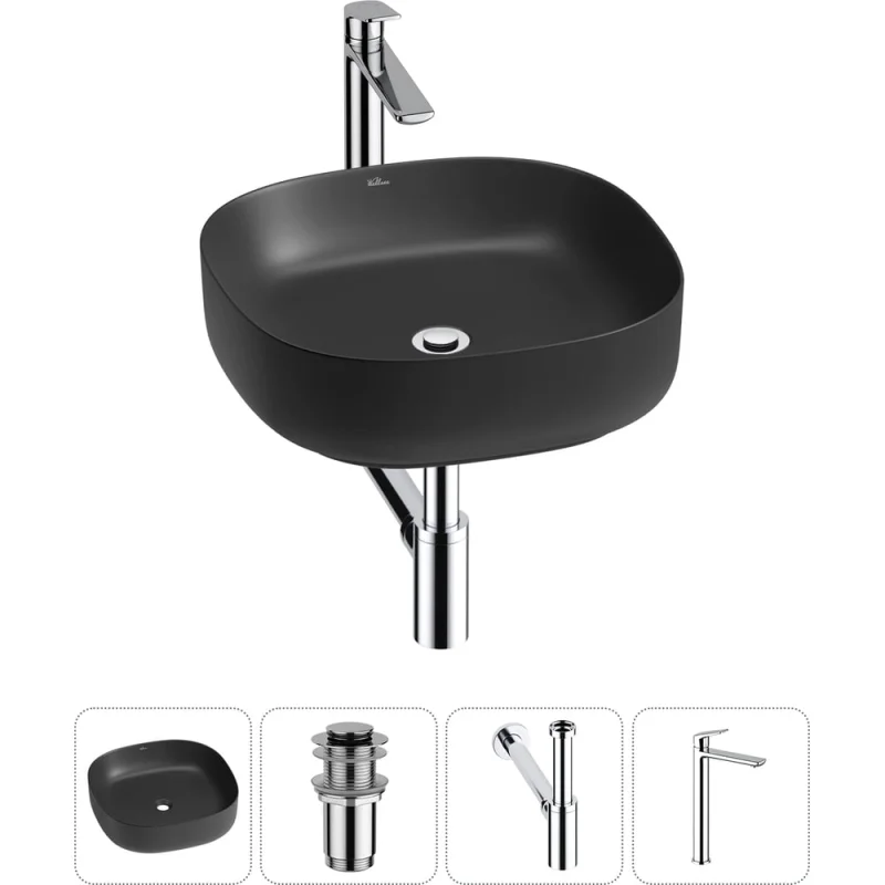 Набор Wellsee 4 в 1 Belle Spa 3.0 накладная раковина 45x45 см 20212711R