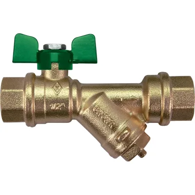 Kран шаровой для воды Bugatti с фильтром Eco Valve Rp1" DN20 PN20 арт.741G 0741G08