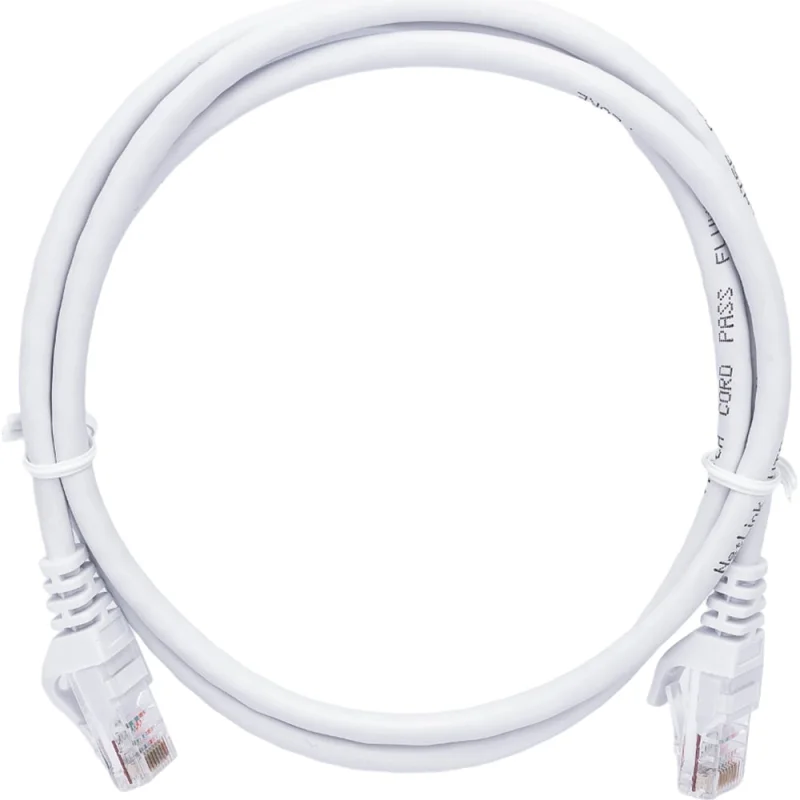 Патч-корд Netlink UTP 5е кат. литой 1.0 м БЕЛЫЙ 00000001253