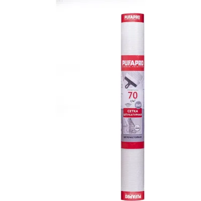 Штукатурная стеклотканевая сетка PUFAPRO 5х5 мм, 70 г/кв.м, 1 м х 30 м 71702000