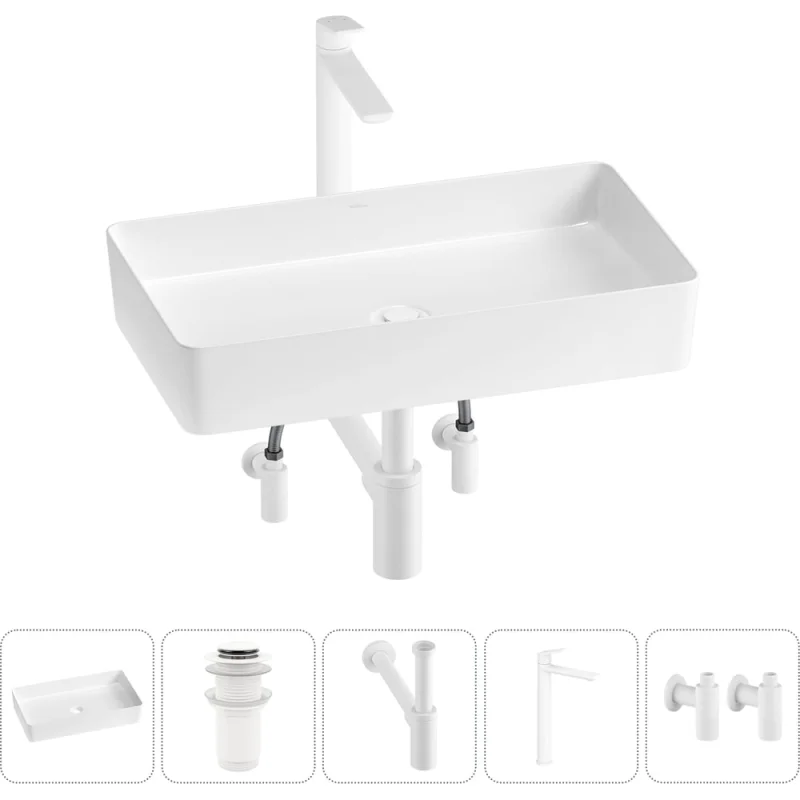 Акционный набор Wellsee 5 в FreeDom 2.0 накладная раковина 60x34 см 20214550R