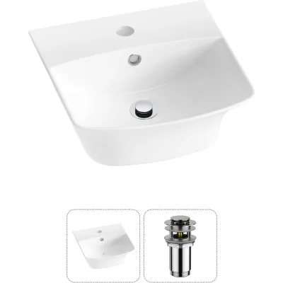Комплект 2 в 1 Wellsee Lavinia Boho Bathroom Sink накладная/подвесная раковина 35x36 см 20216721R