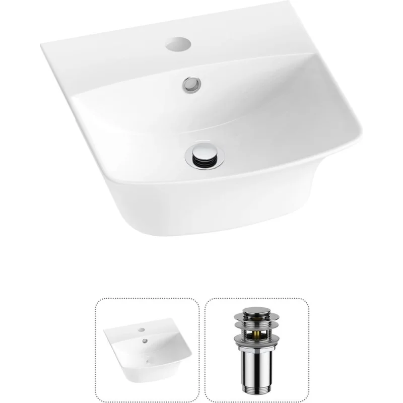 ΠΠΎΠΌΠΏΠ»Π΅ΠΊΡ 2 Π² 1 Wellsee Lavinia Boho Bathroom Sink Π½Π°ΠΊΠ»Π°Π΄Π½Π°Ρ/ΠΏΠΎΠ΄Π²Π΅ΡΠ½Π°Ρ ΡΠ°ΠΊΠΎΠ²ΠΈΠ½Π° 35x36 ΡΠΌ 20216721R