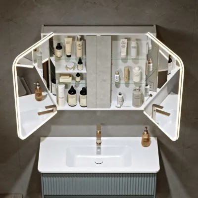 Шкаф зеркальный ALAVANN Cosmetic Light 100 белый ALV1175001