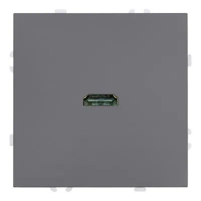 Розетка HDMI STEKKER 2.0 Type A (механизм),серия Эмили, RST00-5118-10, платиново-серый, soft touch 50170