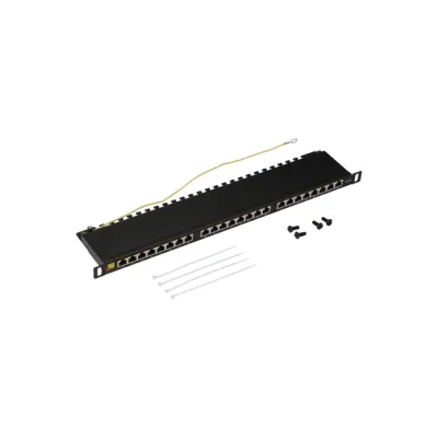 Патч-панель LANMASTER STP, 19, 24 порта RJ-45, категория 6, 0.5U, компактная LAN-PPC24S6