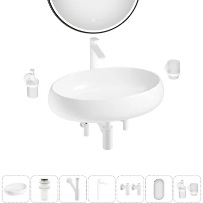 Комплект 7 в 1 Wellsee Lavinia Boho Bathroom Sink накладная раковина 60x40 см 3331109 20219272R