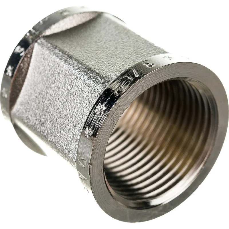 Муфта MPF 3/4" латунная никелированная шестигранная внутренняя резьба ИС.072740