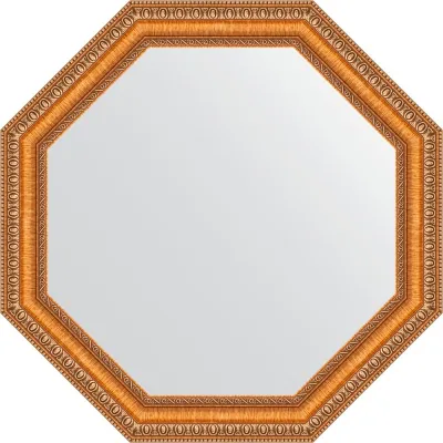 Зеркало EVOFORM в багетной раме - золотые бусы на бронзе 60 mm (56x56 cm) 3977