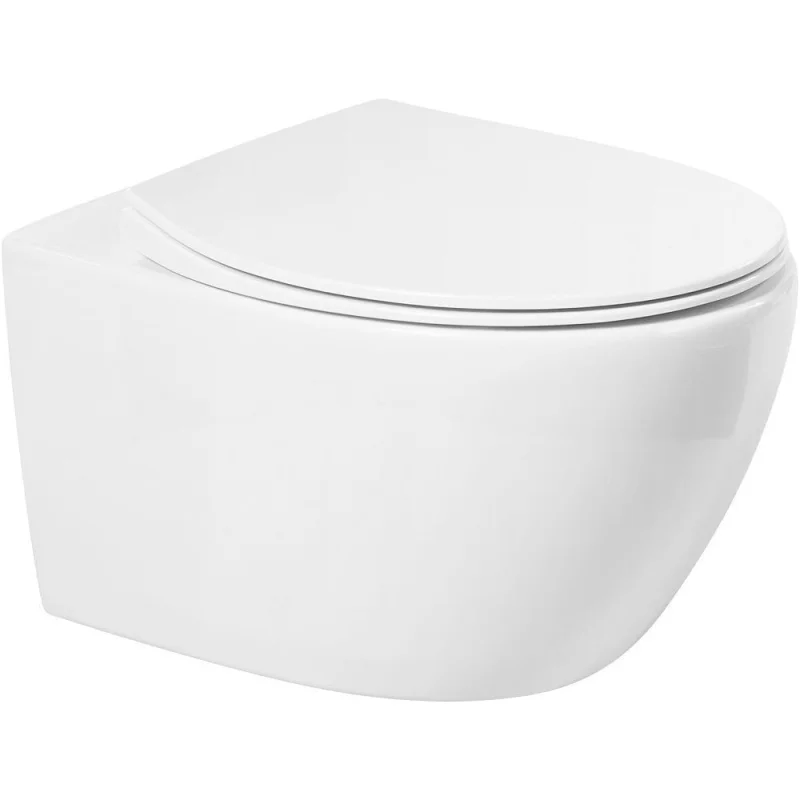 Подвесной безободковый унитаз Art&Max ELEGANT с сиденьем в комплекте AM9316CHR/SC