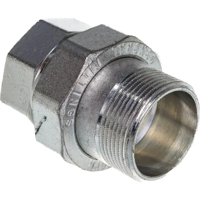 Прямой сгон американка ELSEN НВ, 1 1/2, 1 1/2, TIN латунь, с плоским уплотнением EBF26.112T